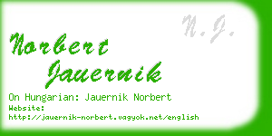 norbert jauernik business card